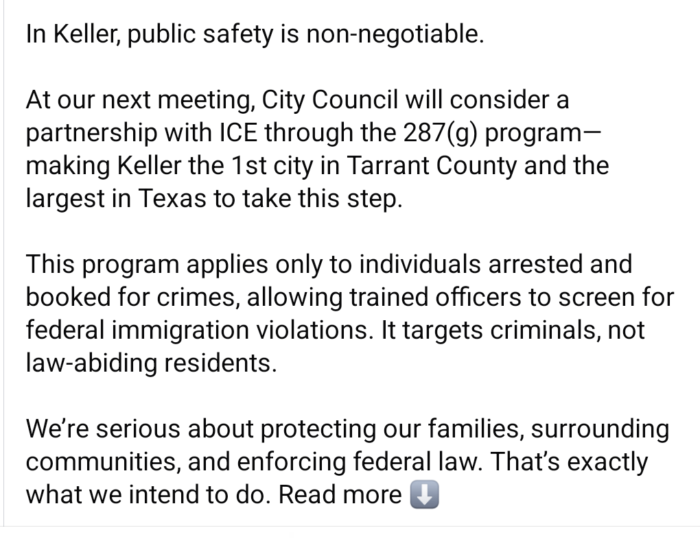 Keller Possible Partnership with ICE